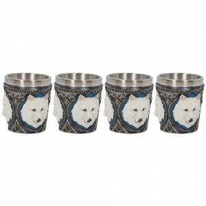 Set 4 pahare shot Ghost Wolf 6 cm
