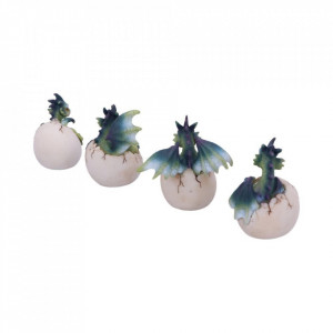 Set 4 statuete pui de dragon in ou Hatchlings Emergence 8 cm - Img 4