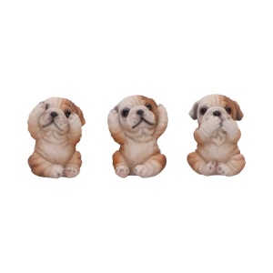 Set statuete Trei Bulldogi Intelepti 8.5cm
