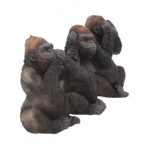 Set statuete Trei gorile intelepte 13 cm - Img 4