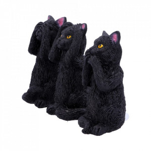 Set statuete Trei pisicute intelepte 8.5 cm - Img 2