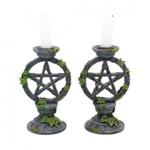Set suporturi lumanari Pentagramele lunii