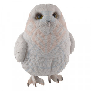 Statueta bufnita polara Intelepciunea Iernii 18 cm