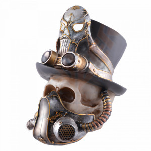 Statueta Craniu Steampunk Mad 25 cm