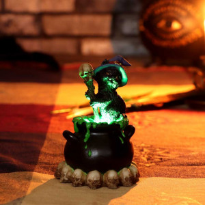 Statueta cu led Pisicuta Vrajitoare Spook 12 cm - Img 7