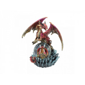 Statueta dragon cu glob Oracolul de Rubin 18.5 cm - Img 1