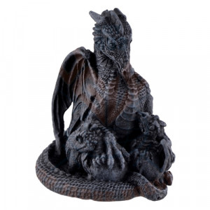 Statueta Dragon cu pui 10cm - Img 2