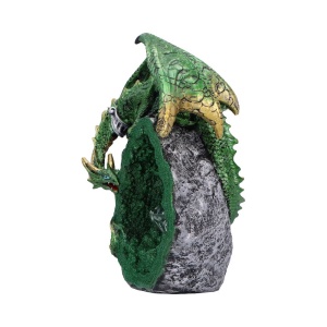 Statueta Dragon decorativ cu LED Emerald Overseer 18 cm - Gardianul Cristalului de Smarald - Img 2