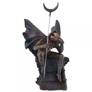 Statueta egipteana, bronz si rasina, zeul lunii Khonshu 21cm