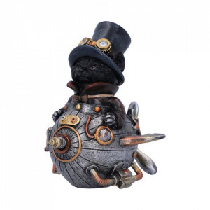 Statueta pisica steampunk Inventatorul Felin 14.5 cm - Img 2