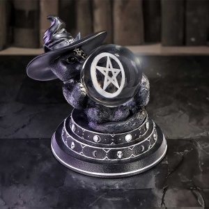 Statueta pisicuta cu glob de cristal si pentagrama Cult Cuties Purrah's Fortune 12.2cm - Img 5