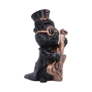 Statueta pisicuta Music Meowstro Guitar – decor steampunk , 10 cm - Img 4