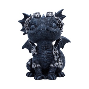 Statueta pui de dragon negru Coglet – decor fantasy collector 17.7 cm