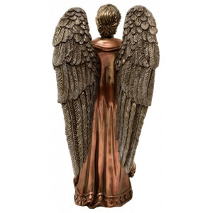 Statueta rasina si bronz Arhanghelul Uriel 19 cm - Img 3