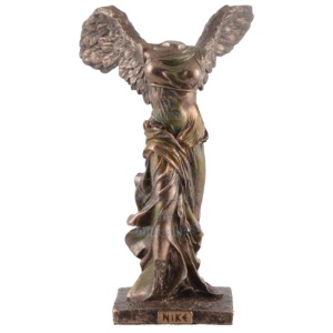 Statueta rasina si bronz, mitologia greaca, zeita Nyke 14cm