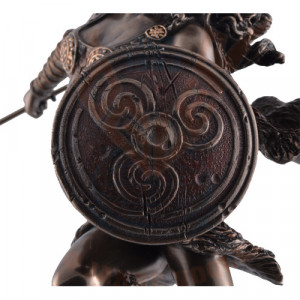 Statueta rasina si bronz, mitologia nordica, Valkyrie 24cm - Img 4