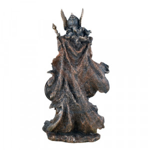 Statueta rasina si bronz, mitologia nordica, zeita Frigga 26cm - Img 2