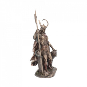 Statueta rasina si bronz, mitologia nordica, zeul Loki 35cm - Img 6