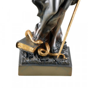 Statueta rasina si bronz zeita dreptatii Themis ( Justitia) 33cm - Img 5