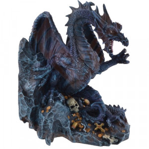 Statueta / Suport lateral de carti book end - Comoara Dragonului 18 cm - Img 5