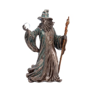 Statueta Vrajitor The Sorcerer din Bronz – decor fantasy, 20 cm