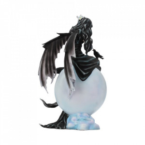 Statueta zana si corb Cer intunecat 28 cm Nene Thomas - Img 4