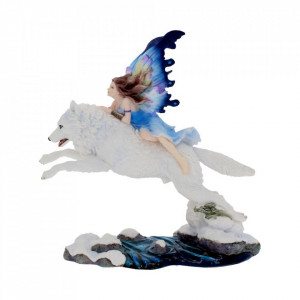 Statueta zana si lup Spirit liber 23.5 cm - Img 3