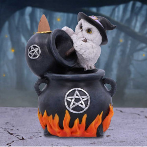 Suport conuri tamaie backflow cu bufnita si cazanul magic Snowy Brew 17cm - Img 7
