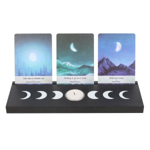 Suport din lemn pentru etalarea a 3 carti de tarot Fazele Lunii