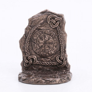 Suport lumanare Busola Vikinga - Vegvísir 15 cm - Img 2