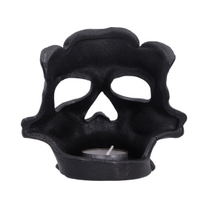 Suport lumanare craniu negru Afterglow 11.8cm - Nemesis Now - Img 3