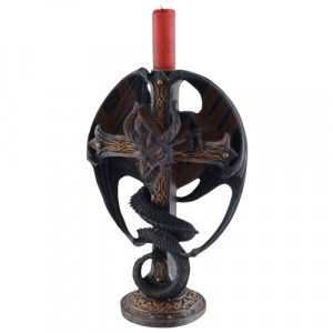 Suport lumanare Dragon pe Cruce 26 cm - Img 2