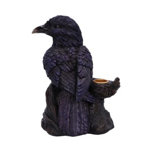 Suport pentru conuri parfumate Backflow Raven Roost – Corb, decor gotic fantasy ( 17 cm ) - Img 3
