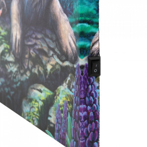 Tablou canvas cu led lup si zana Fairy Stories - Lisa Parker, 30x30cm - Img 4