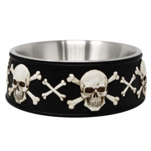 Bol negru pentru caini Cranii 25 cm