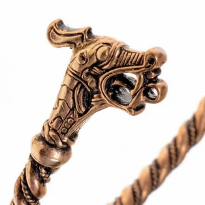 Bratara din bronz pentru partea superioara a bratului Capete de dragoni - Haithabu - Img 2