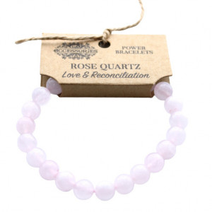 Bratara elastica din sfere de piatra semipretioasa Quartz Roz - Img 4