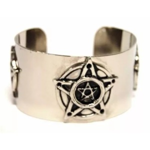 Bratara reglabila din aliaj de metal Pentagrama