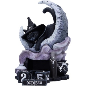 Calendar perpetuu pentru birou pisicuta demonica Purrah Cult Cuties – decor gotic fantasy, 16.2 cm - Img 6