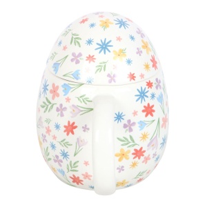 Cana ceramica cu capac Spring Floral, capacitate 500 ml - Img 4