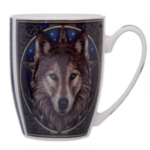Cana din portelan lup Wild One - Lisa Parker 12 cm, 300 ml - Img 2