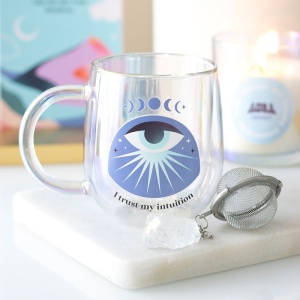 Cana din sticla cu pereti dubli si cu infuzor pentru ceai Aura Crystal - Intuition - Img 6