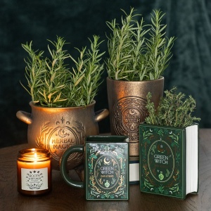 Cana in forma de carte din ceramica Green Witch, capacitate, 450ml - Img 5