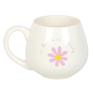 Cana rotunda din ceramica Fresh as a Daisy, capacitate, 500ml
