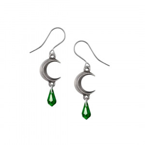 Cercei Lacrima Lunii - cristal verde