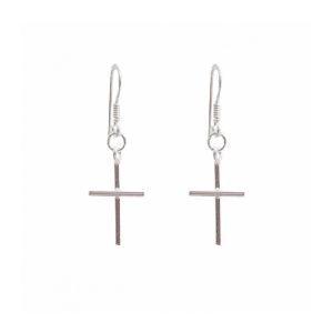 Cercei lungi din argint Cruci 1.9 cm