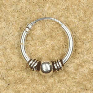Cercel rotund din argint Creole 10mm