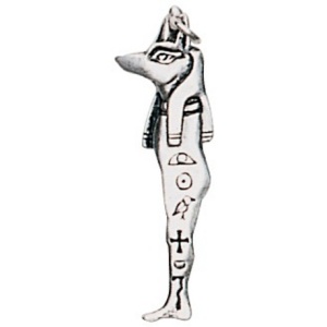 Charm placat cu argint Anubis