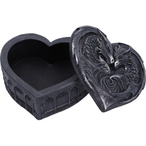 Cutie pentru bijuterii dragoni Dark Heart – decor gotic fantasy ( 6.8 cm ) - Img 6