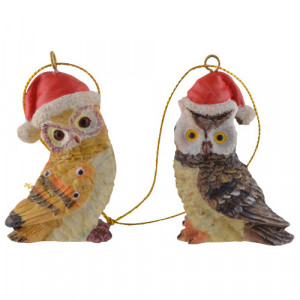 Decoratiune pentru bradul de Craciun - Bufnita de padure 6 cm